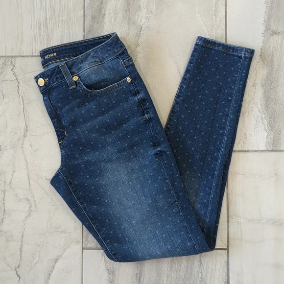 MICHAEL Michael Kors Dark Blue Skinny Jeans - Picture 1 of 8